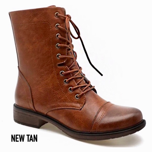 COMBAT MOTO BOOT - TAN - Picture 7 of 8